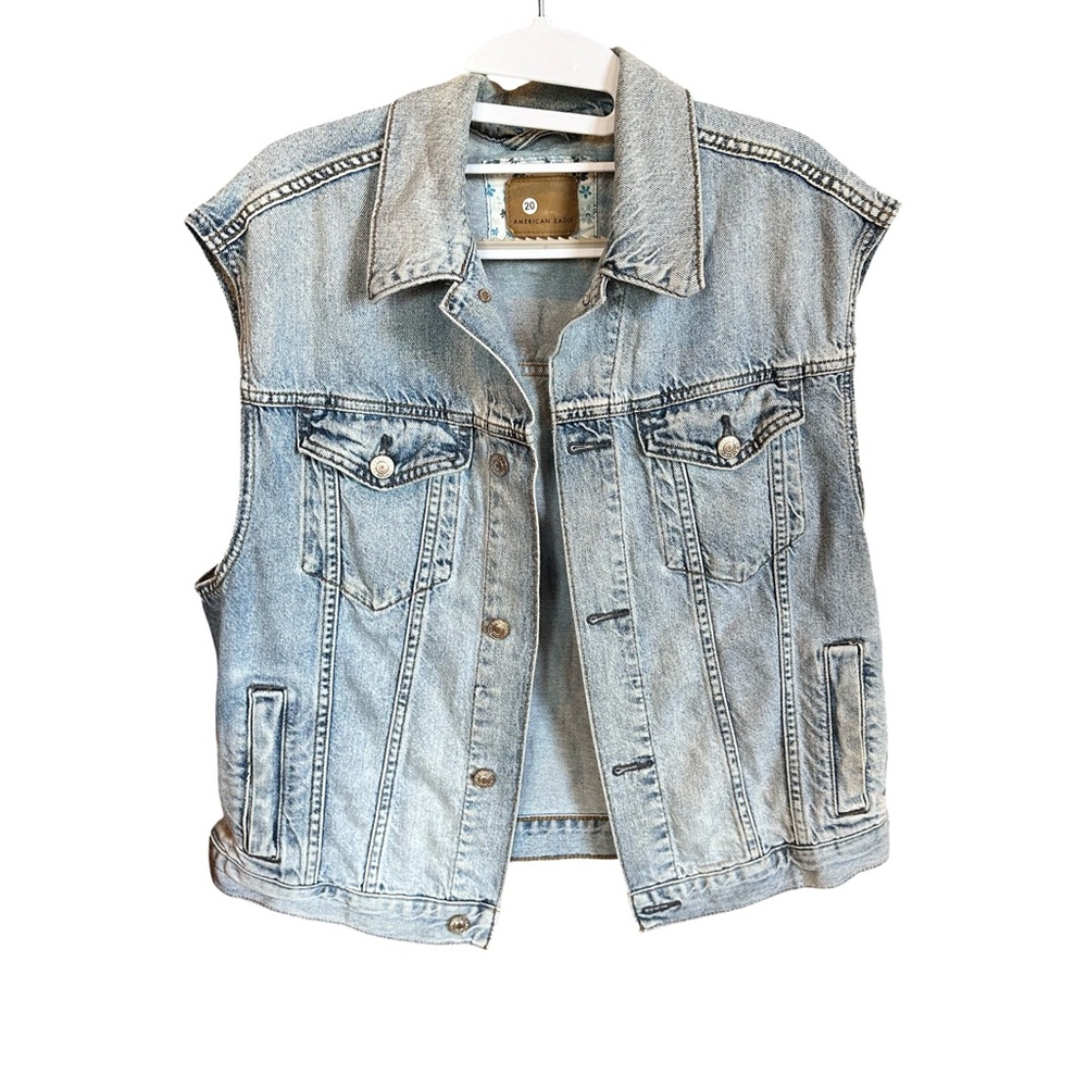 American Eagle Denim Vest Size S